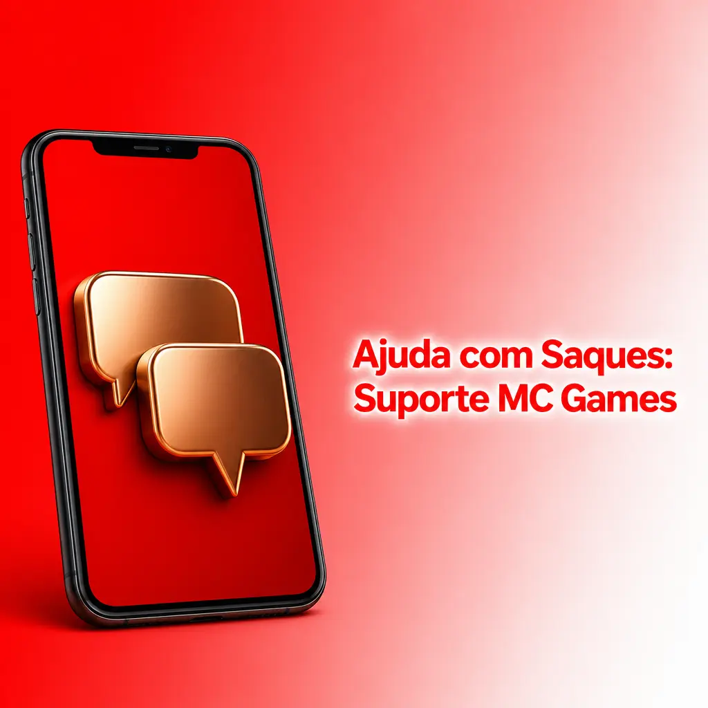 Suporte MC Games para ajuda com saques: informe usuário, método, valor, horário e print do status via chat, e-mail ou WhatsApp