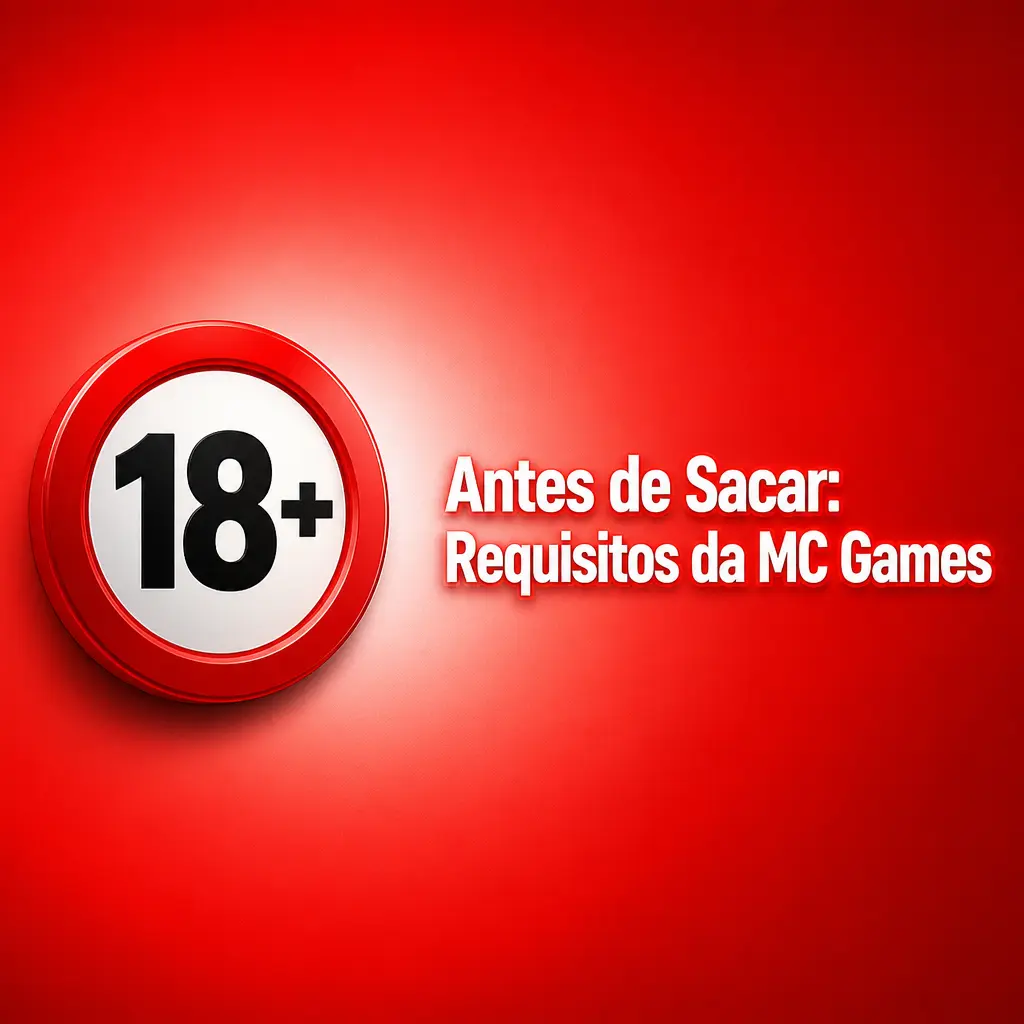 Requisitos para saque na MC Games: KYC aprovado, rollover cumprido, conta no mesmo CPF e valor mínimo respeitado.