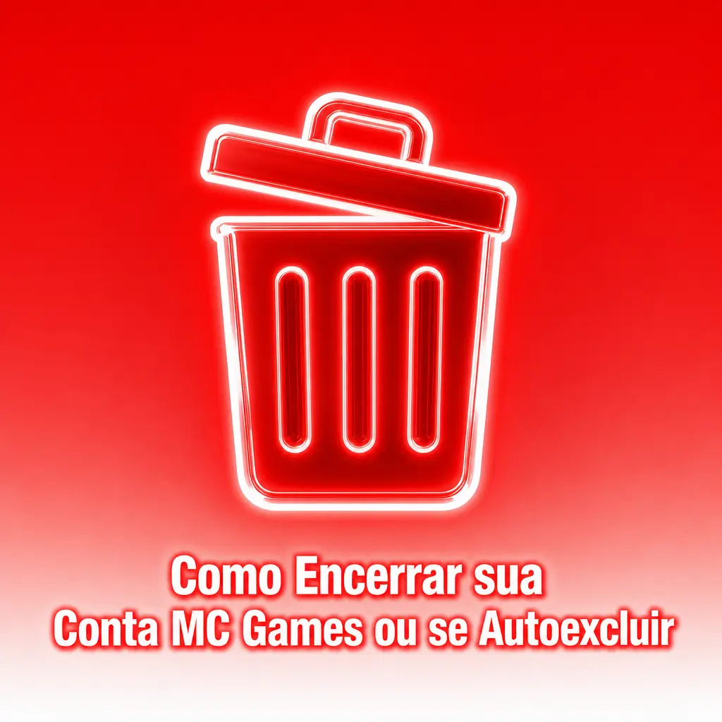Tutorial de como encerrar ou se autoexcluir da conta MC Games usando suporte e ferramentas de Jogo Responsável.