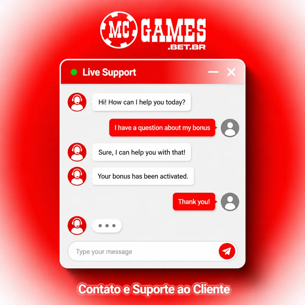 Canais de contato e suporte ao cliente da MC Games: chat ao vivo, WhatsApp e e-mail em português