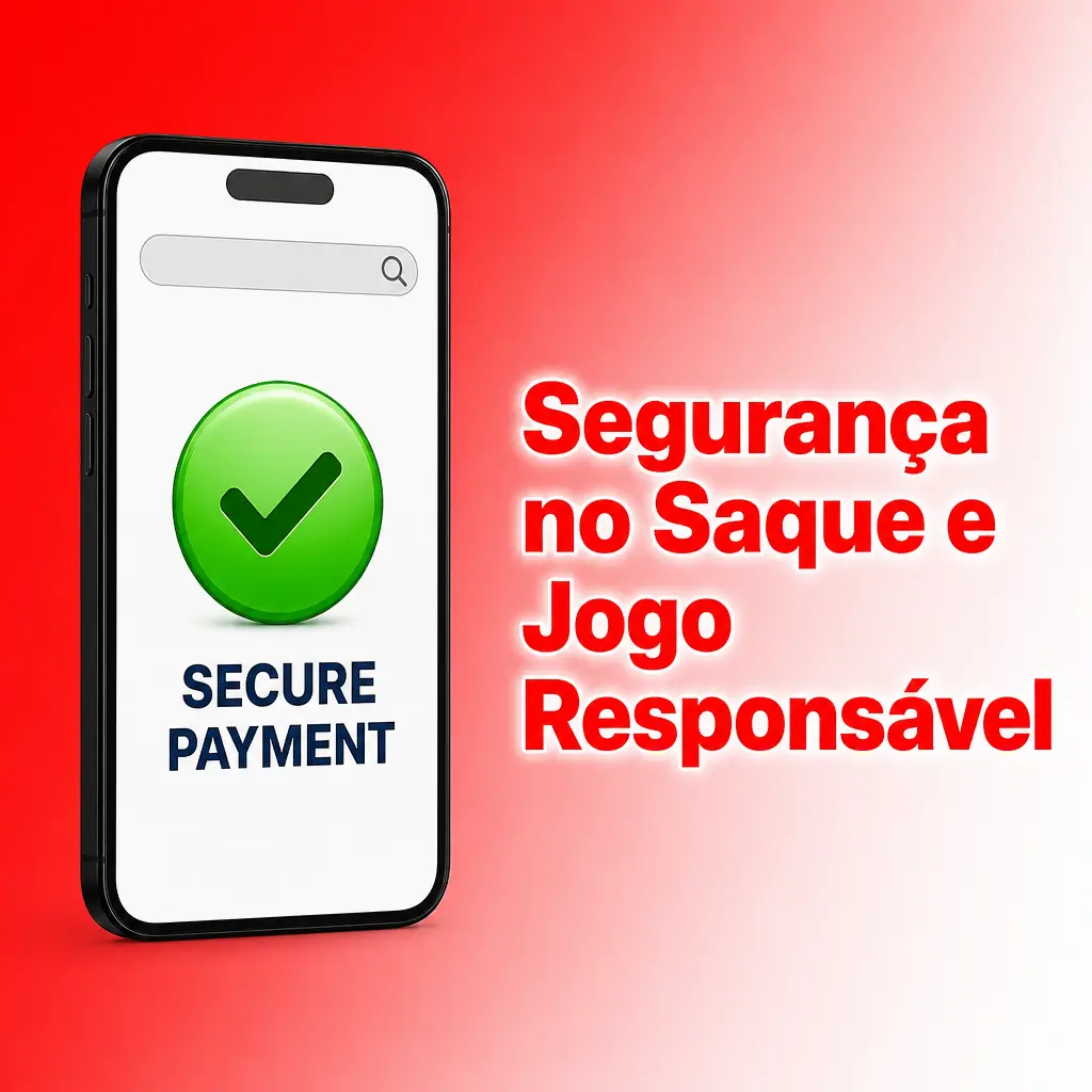 Ilustração sobre segurança no saque e jogo responsável na MC Games, com verificação KYC/AML, criptografia SSL e limites de depósito.