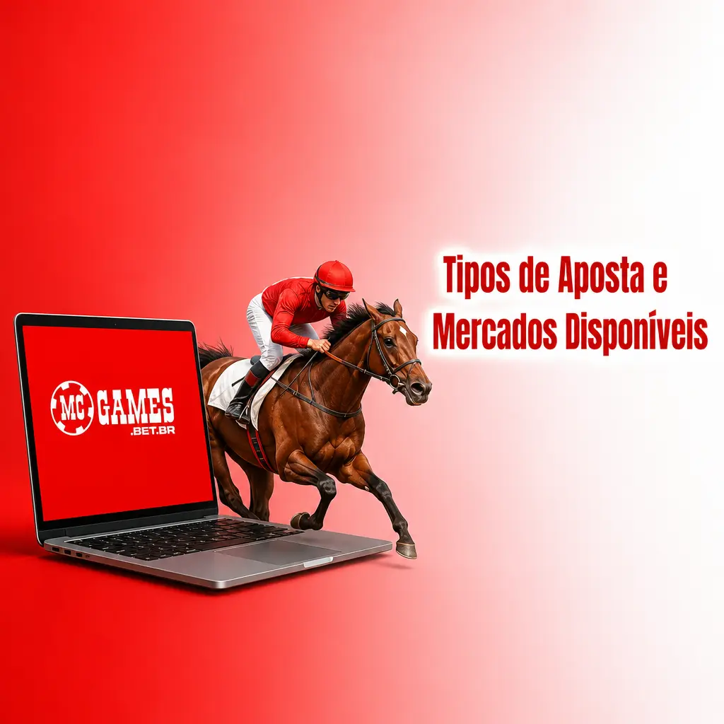 Tipos de apostas na MC Games: simples, múltipla, sistema, handicap e outright, com odds em formato decimal.
