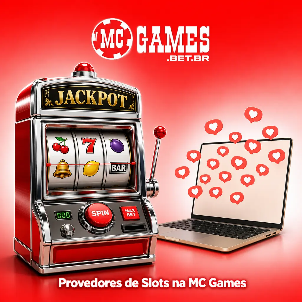 Provedores de slots na MC Games: Pragmatic Play, PG Soft, Hacksaw, JILI, Red Tiger, Evolution e Playtech.